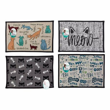 REGENT PRODUCTS 13 x 19 in. 4 Assorted Style Non-Slip Cat Mat 69100